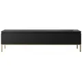 Selsey Tv-Schrank, Schwarz, Metall, 175x46x32 cm, Wohnzimmer, Wohnwände, Lowboards, Lowboards stehend