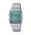 Damenuhr CASIO AQ-800EC-2AEF Edelstahl Turkis Chrono Alarm Vintage
