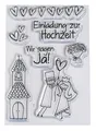 Clear Stempel-Set "Hochzeit" ca. 74x105cm