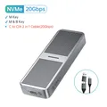 ORICO M.2 NVMe SSD Gehäuse 20 Gbps NVMe Case USB C 3.2 Gen2X2, Externer Adapter