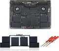 TRADEBIT Akku Ersatz kompatibel für Apple Macbook Pro 15 2017 A1707 A1820 - Li-Ion - 6667 mAh - A1820
