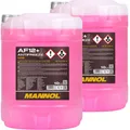 2x 10 LITER MANNOL AF12+G12+ ROSA/ROT bis -40°C KÜHLERFROSTSCHUTZ passend für VW