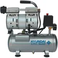 Hyundai Druckluftkompressor, Silber, Metall, 35x41x42 cm, ölfrei, Druckminderer, Rückschlagventil, Manometer Kesseldruck, Ausgabedruck, einfach zu transportieren, Freizeit, Heimwerken, Werkstatt