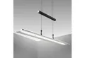 B.K.Licht LED Pendelleuchte BKL1491 LED Pendellampe, stufenlos höhenverstellbar, dimmbar via Touch, Dimmfunktion, LED fest integriert, Warmweiß, 3.000K, 1.750Lm, 16W, 85x175 cm, Schwarz