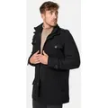 Indicode Kurzmantel Herren Brandon Mantel Winter Herrenmantel schwarz S (46)