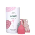 Saalt Menstruationstasse – Premium-Design – Bequemste Menstruationstasse – Aktivtasse Nr. 1 – 12 Stunden Tragezeit – Weiches, flexibles, wiederverwendbares medizinisches Silikon