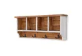 DESIGN DELIGHTS Wandgarderobe RUSTIKALE WANDGARDEROBE mit Fächern "VINTAGE 70", 70x27x11cm(BxHxT)