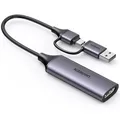 UGREEN Video Capture Card, 4K HDMI auf USB C/A Capture Card, 1080P Video Grabber für Gaming, Rekorder, Livestreaming, kompatibel mit Switch PS5 Xbox TV Stick Camera Laptop iPad Mac Handy Mac mini 4