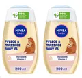 ✅ Nivea Baby Pflegeöl Babyöl Babypflege Massageöl Mandelöl Vitamin E 2x 200ml ✅