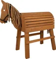 Holzpferd braun, Übungspferd, Spielpferd, Reitpferd, Holz, Sitzhöhe ca. 86 cm