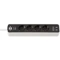 Brennenstuhl -Socket mit Switch 4 Verbindungen + 2 USB -Anschlüss