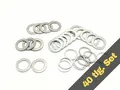 Passscheiben Set 10x16mm 40tlg. DIN988-0,1mm - 0,2mm - 0,3mm - 0,5mm Edelstahl A2 rostfrei rcbay Passscheibe Distanzscheibe