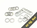 Passscheiben Set 10x16mm 40tlg. DIN988 - 0,1mm - 0,2mm - 0,3mm - 0,5mm Edelstahl