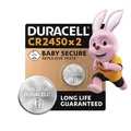 Duracell CR2450 Knopfzellen (2 Stück), CR 2450 Lithium-Knopfzellen 3 V