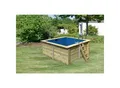 Karibu Rechteckiger kdi Massivholz Pool 308,7 x 276,5 cm Leitern und Zubehör inklusive