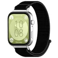 Wigento Smartwatch-Armband Für Huawei Watch Fit 3 Elastisches Nylon Klettverschluss Arm Band M9