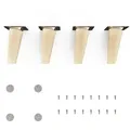 sossai® Möbelfuß Holzfüße Rund schräge Ausführung Öl-Finish / Natur, (4-St), 8cm - 71cm 10 cm