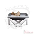 Svenskav Feuerschale Gilge XXL (63 cm) aus 3,0 mm Rohstahl + Basis Edelstahl