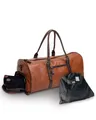 Gentlemen's Weekender Reisetasche mit separatem Schuhfach, Wochenendtasche & Sporttasche mit Schultergurt und Trackerfach