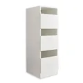 LAUNDREEZY Wäscheschrank für Schmutzwäsche, Weiß - Wäschesammler Schrank mit 3 Fächern für die Waschküche - 50 x 162 x 67,5 cm (B/H/T)