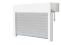 Schellenberg 39048 Aufsatzrollladen-Set für Fenster, Rollladensystem Mini, PVC, 100 x 50 cm, weiß/grau, kürzbar in Höhe, Breite, inkl. EPS-Dämmung und Zubehör für die Selbstmontage