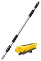 YACHTICON Aluminium Teleskop Stiel mit Wasserdurchlauf 90-175 cm und Waschbürste Deluxe