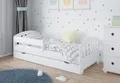 Kids Collective Kinderbett 80x160 | 80x180 | 90x200 cm mit Schublade, Rausfallschutz & Lattenrost in weiß 80x160 cm Mädchen Jungen Bett | von 3. bis 10. Lebensjahr