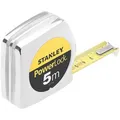 Stanley Maßband 0-33-194, PowerLock, 5m, mit Nagelöse und verchromtes Gehäuse