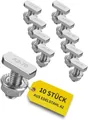 avoltik Solarmodul-Halterung Hammerkopfschrauben M8 I M10 mit Flanschmuttern Edelstahl A2 Solar, (10, 20 oder 50er Set Hammerkopfschrauben mit Flanschmuttern in M8 20mm, M8 25mm, M10 25mm oder M10 30mm, 10-tlg., 10/20/50er Set Hammerkopfschrauben M8/M10 mit Flanschmuttern, Farbe silber)