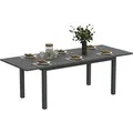 Outsunny Gartentisch  Aluminium Grau 220L x 90B x 73H cm