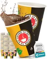 Commerline 1000 stück 12oz_Ø90mm 300ml Kaffeebecher to go Pappe Einweg | Pappbecher Cups Coffee to Go Becher | Kaffee to+go Papierbecher Hartpapier Einwegbecher | Becher für Kafee/Tee