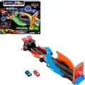 DISNEY Pixar Cars Spielset - 2 x Leuchtende Rennautos Starter und Überkreuz Neon
