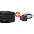 Samsung Portable SSD T7 Shield 4 TB USB 3.2 Gen2 Typ-C Schwarz PC/Mac inkl. SmallRig-Halterung MagSafe