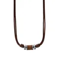 Fossil Halskette Für Männer Vintage Casual, Braun Leder Halskette, JF00899797