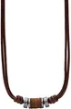 Fossil Halskette Maenner Leder Vintage Casual Braun Schmuck Herren JF00899797