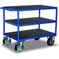 Schwerer Tischwagen 1000 kg mit 3 Ladeflächen Typ XL + EasySTOP