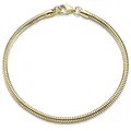 Materia Damen Armband Silber 925 vergoldet 16,5cm Schlangenkette SA-143-16,5cm
