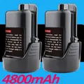 2X Für Bosch 1600A004ZL Lithium-Ionen Akku - 12V Akku 4800mAh BAT411 Li-ion GSR
