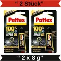 ✅2x Repair Gel Pattex 100% Alleskleber 8g Kraftkleber Universalkleber Stark NEU