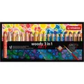 Stabilo Buntstifte woody 3 in 1 ARTY, 880/18-1-20, Multitalent-Stift, inkl. Pinsel und Spitzer, 18 Stück