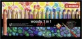 Buntstift, Wasserfarbe & Wachsmalkreide - STABILO woody 3 in 1 - ARTY - 18er...