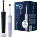 Oral-B Vitality Pro D103 Duo, Elektrische Zahnbürste schwarz/lila, Black/Lilac Violet, inkl. 2. Handstück