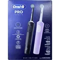 Oral-B Vitality Pro Duopack Type 3575 Elektrische Zahnbürste Rotierend/Oszilierend Violett, Schwarz