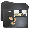 Moritz & Moritz Schieferset 6 große Platte 40x30cm Schiefer Platte Servierset