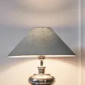 Loberon Lampenschirm Emmera, für Tisch- oder Stehlampen Geeignet, Passend für E27-Fassungen, Lampenzubehör, Wohn-Accessoire, Eisen, Leinen, Taupe