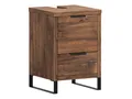 Woodkings Waschbeckenunterschrank Sydney | schmaler Badunterschrank aus Pinie | rustikaler Unterschrank Stauraum & Design im Badezimmer | Badschrank Gäste-WC geeignet