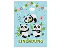 12 Einladungskarten zum Kindergeburtstag Geburtstag Mädchen Jungen Panda