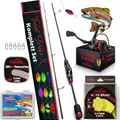 Paradox Fishing UL-Komplett Set Ultralight Rute mit 1000 Rolle und Zubehör