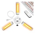 KESSER Heizstrahler Infrarot 3000W für Terrasse Gastro- & Sonnenschirm Quarzstrahler Outdoor Infrarotstrahler Terrassenstrahler mit Fernbedienung höhenverstellbar Garten & Außenbereich