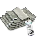 ELEXACLEAN Spültücher waschbar - Mikrofaser (Grau, 4er Set, 24x20cm) 